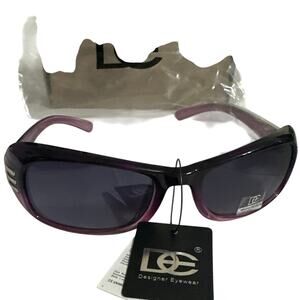 DE Designer Eyewear, sunglasses w/100% UV protection 2tone purple/silver